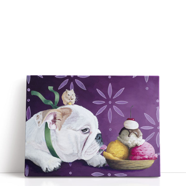 Sneaking A Lick - Canvas Print Wall Art