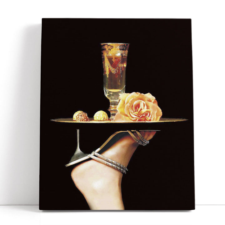 high-heel tray silhouette print