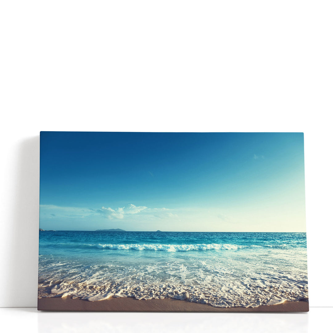 Sunset on Seychelles Beach - Canvas Print Wall Art