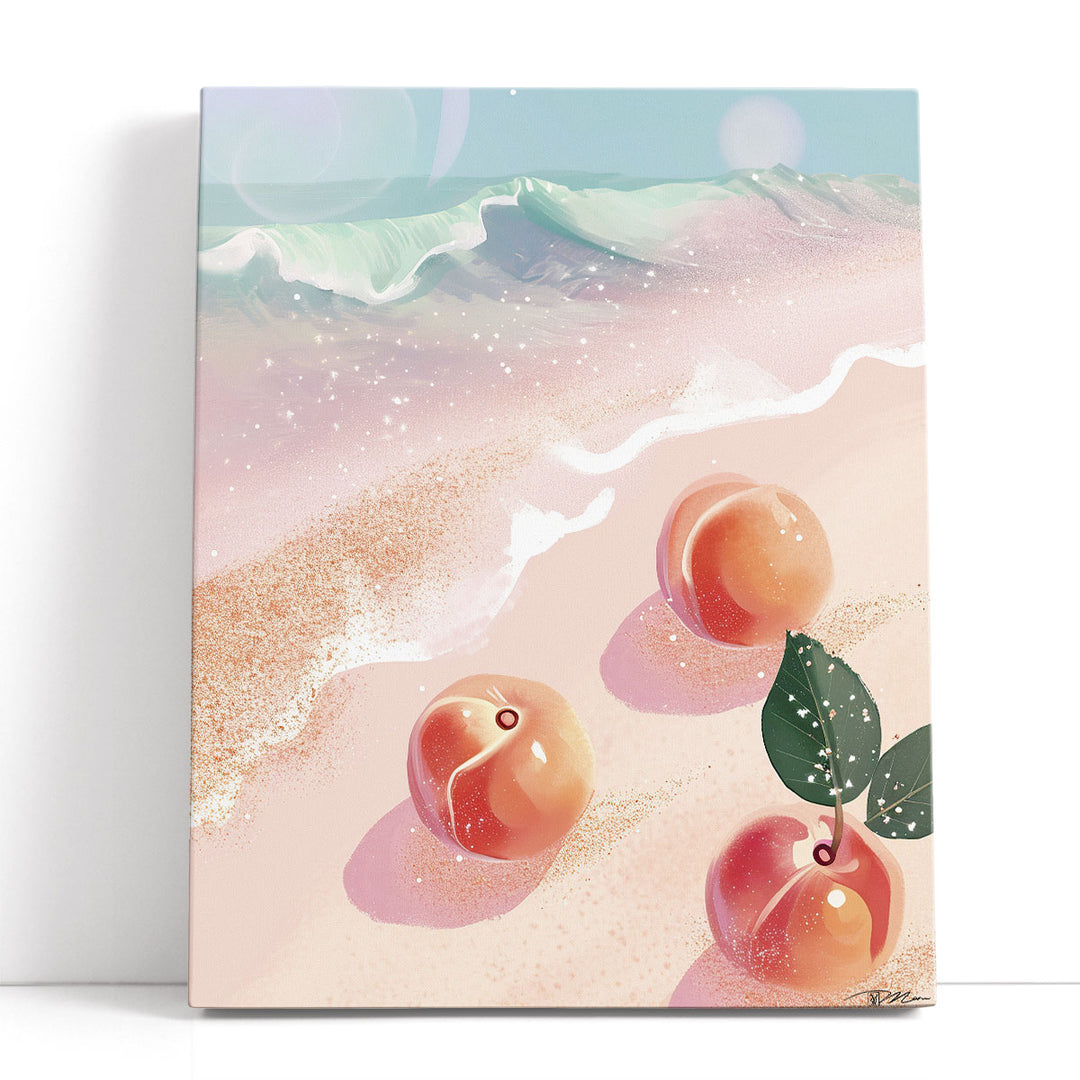 Peaches On The Beach - Canvas Print Wall Art