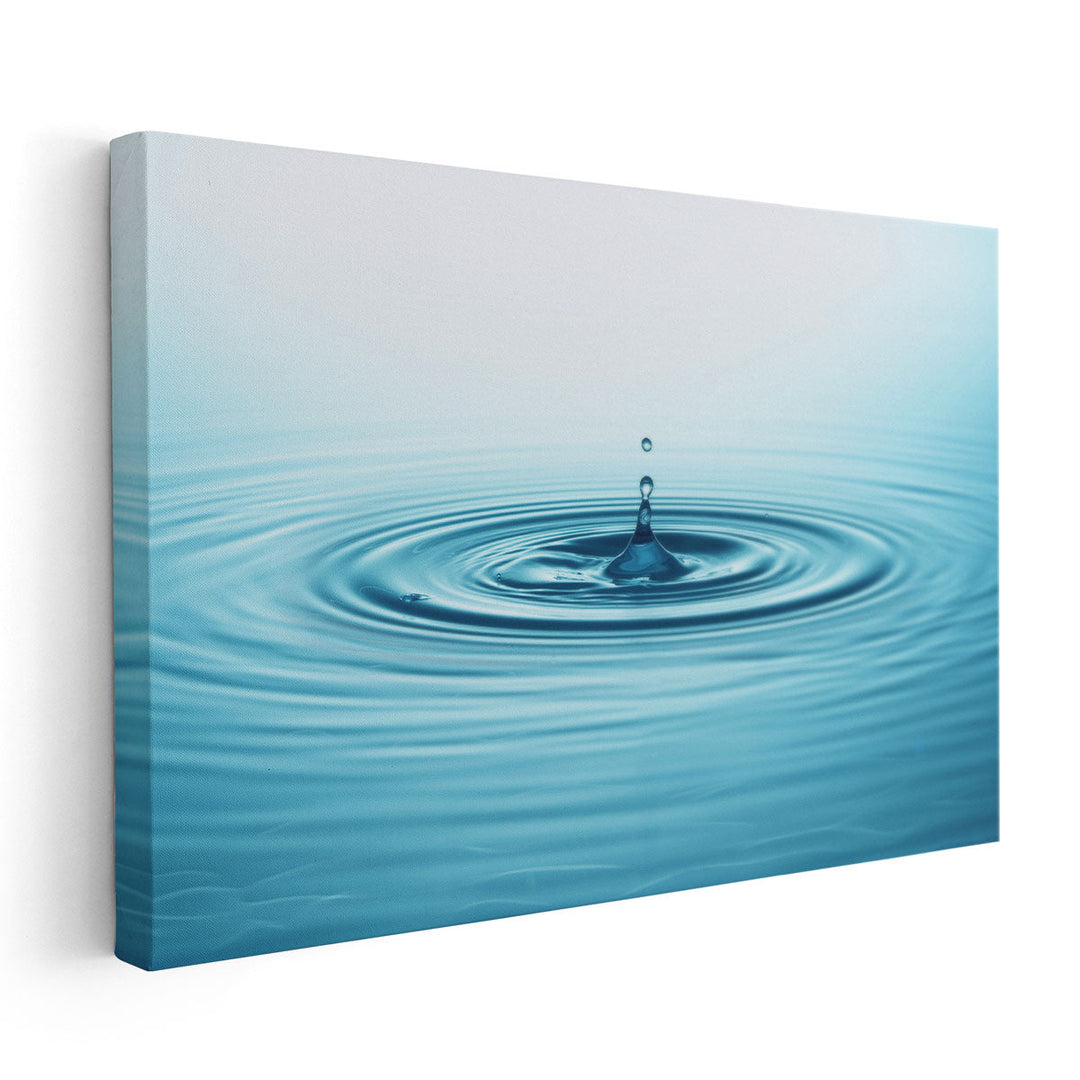 Water Drop and Splash - Canvas Print Wall Art