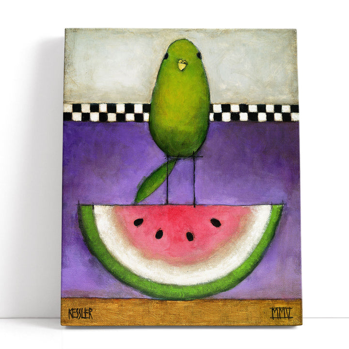 Watermelon Bird - Canvas Print Wall Art