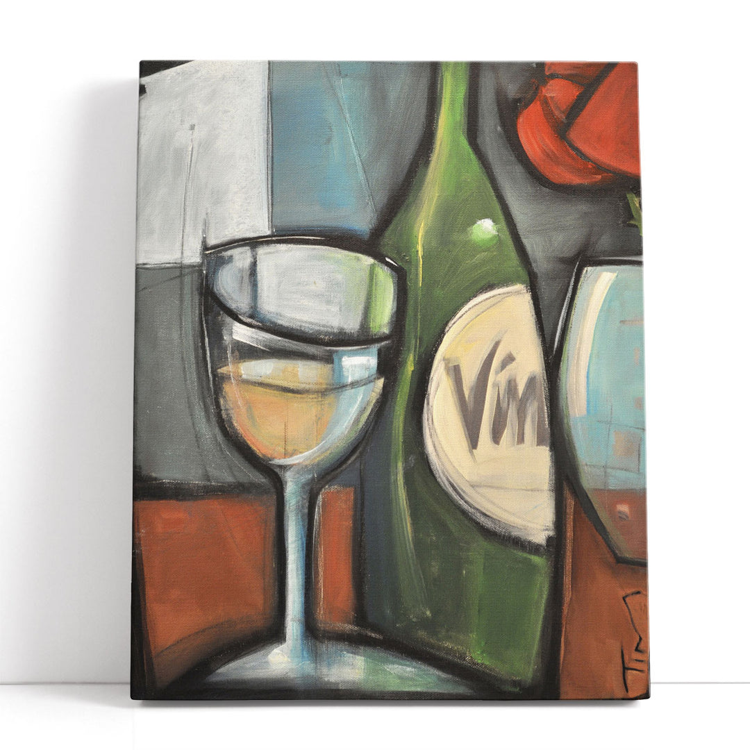Wine Bottled Poetry - Canvas Print Wall Art