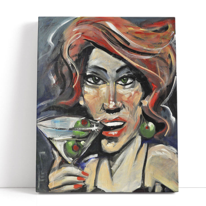 Martini Cocktail Prints – abstract martini glass swirl