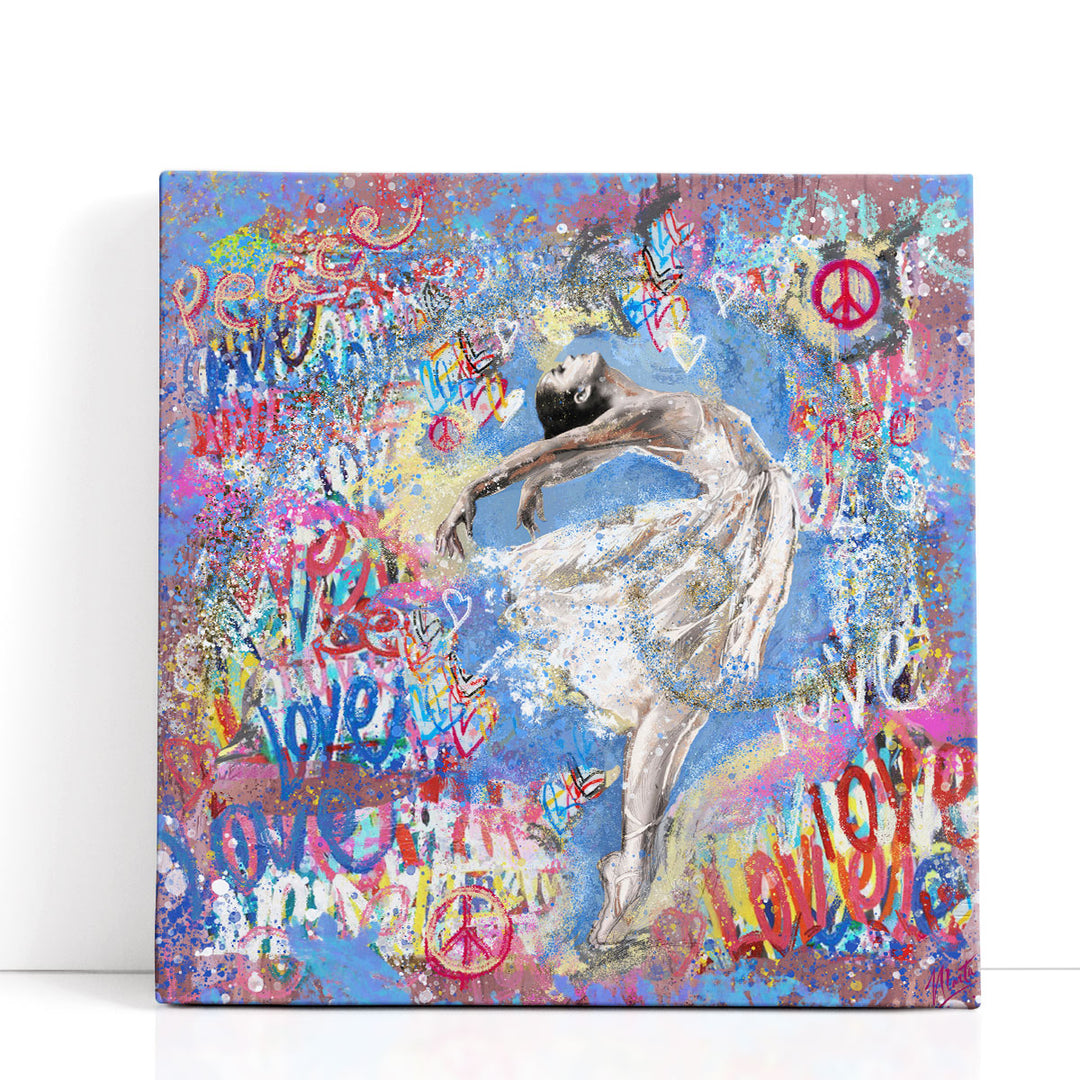 Graffiti Ballerina 1 - Canvas Print Wall Art