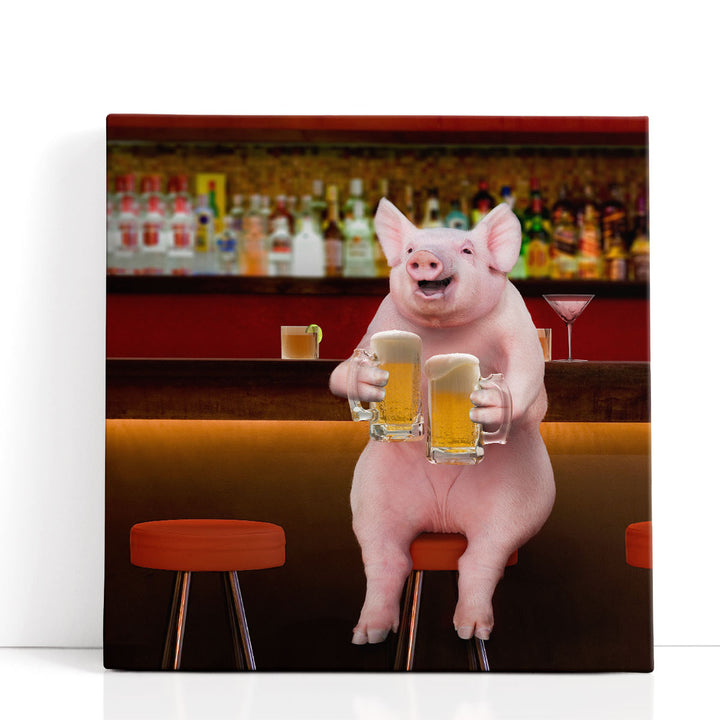 Beer Hog - Canvas Print Wall Art
