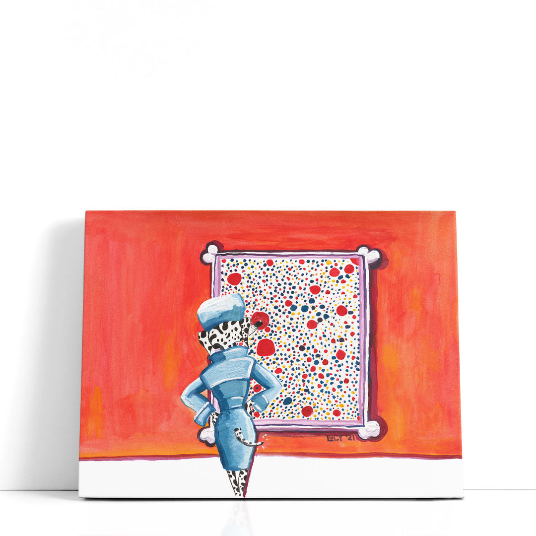 Miss Indognito Does Pointillism - Canvas Print Wall Art