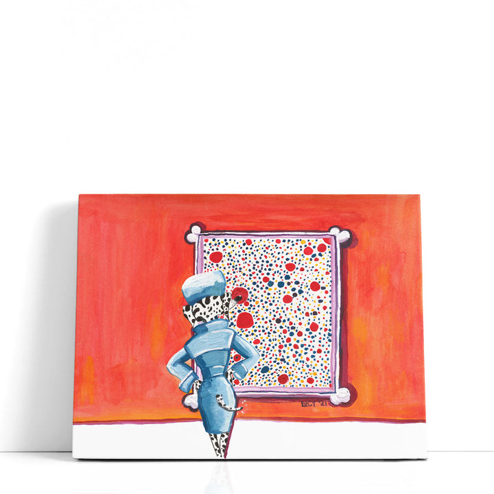 Miss Indognito Does Pointillism - Canvas Print Wall Art
