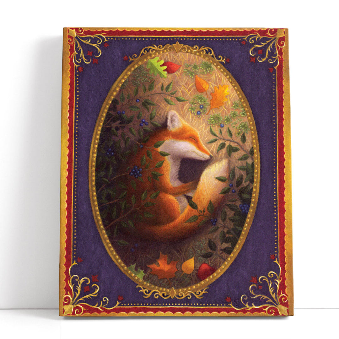 Sleeping Fox - Canvas Print Wall Art