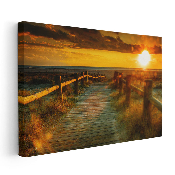 Sunset at the Beach - Canvas Print Wall Art