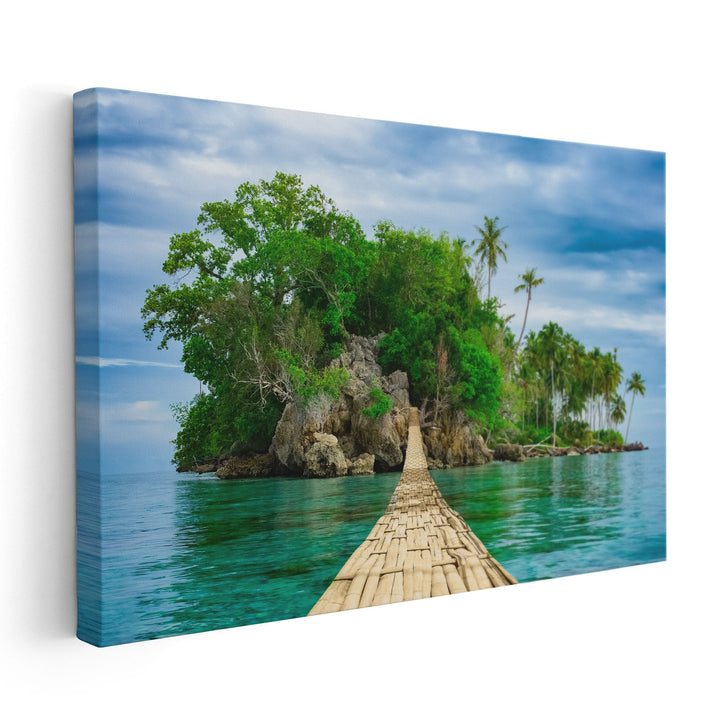 Tropical Landscape of an Island, Exotic Scenery - Canvas Print Wall Art