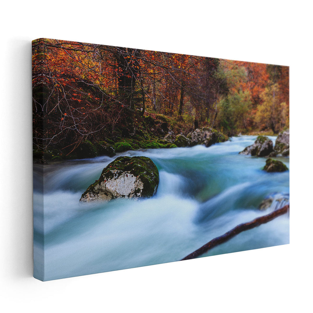 Canyon Mostnica Near Lake Bohinj in Slovenia - Canvas Print Wall Art