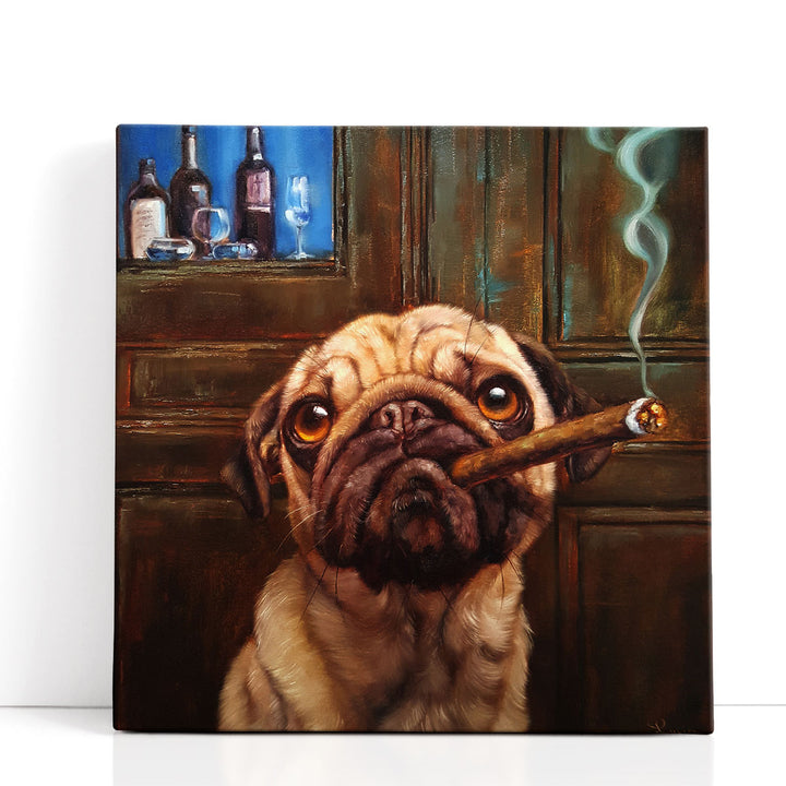 Uptown Pug - Canvas Print Wall Art