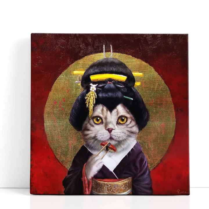 Kyoto Kitty - Canvas Print Wall Art