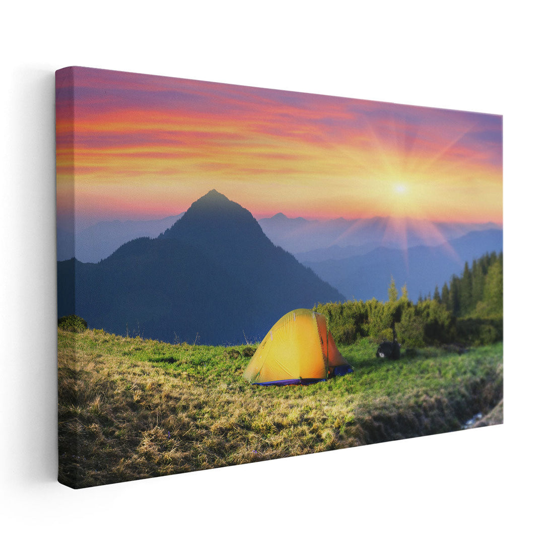 Marmarosh Mountain in The Spring, Beautiful Landscape - Canvas Print Wall Art