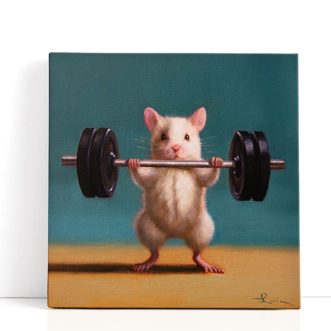 Gym Rat Push Press - Canvas Print Wall Art