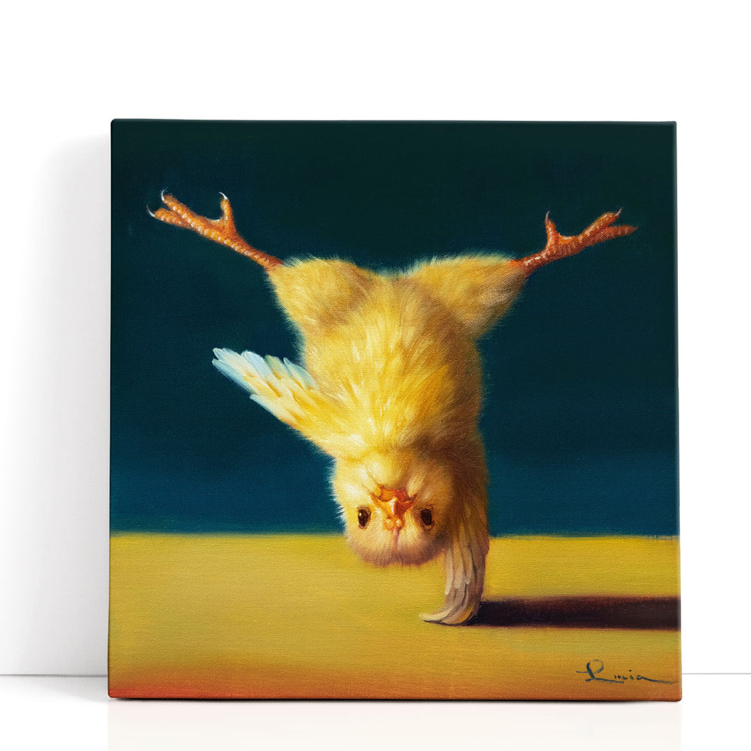 Yoga Chick One Legged Tree - Canvas Print Wall Art