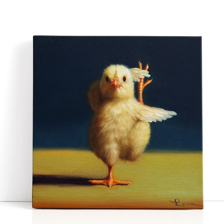 Yoga Chick Standing Split - Canvas Print Wall Art