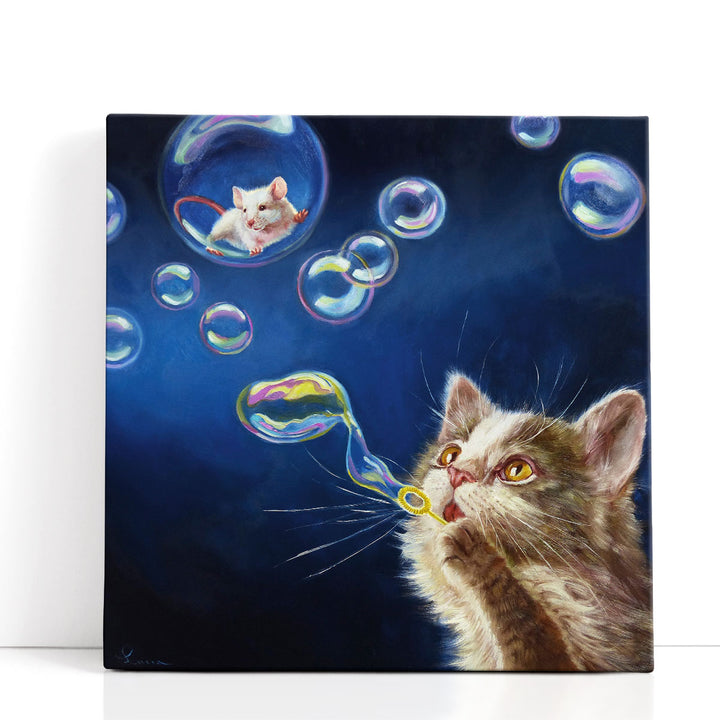 Blowing Bubbles - Canvas Print Wall Art