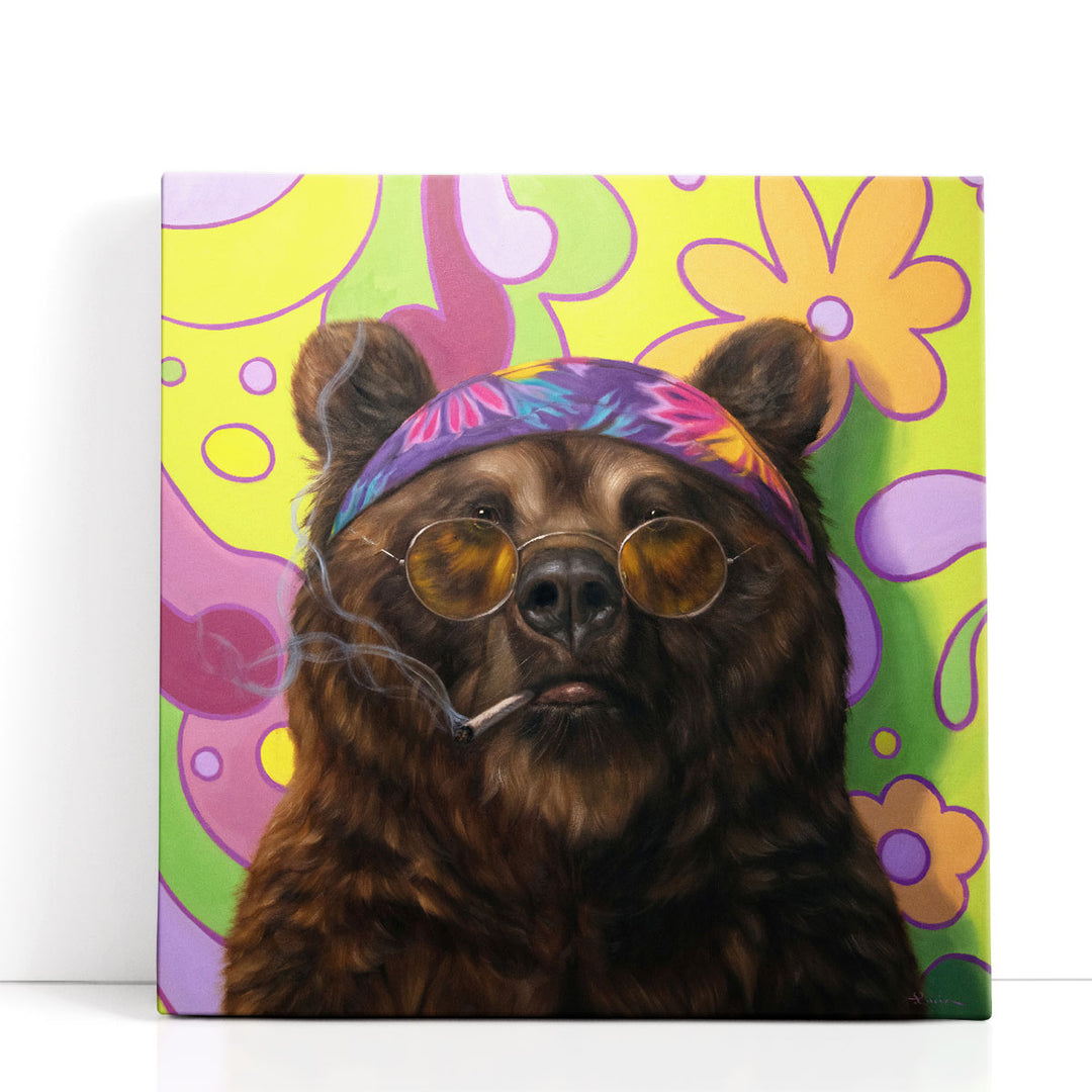Bearly Buzzed - Canvas Print Wall Art