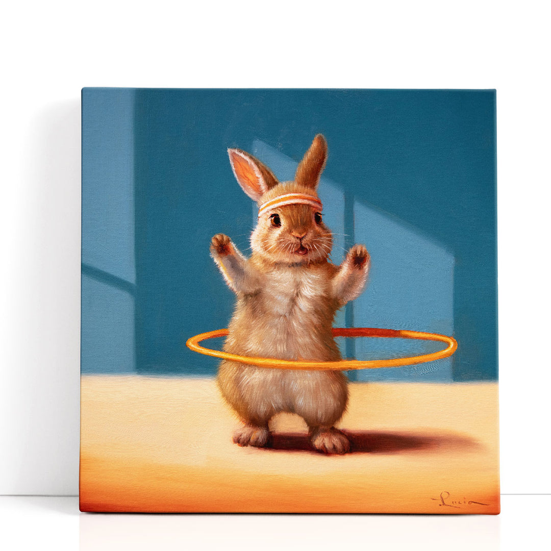 Gym Bunny - Hula Hoop - Canvas Print Wall Art