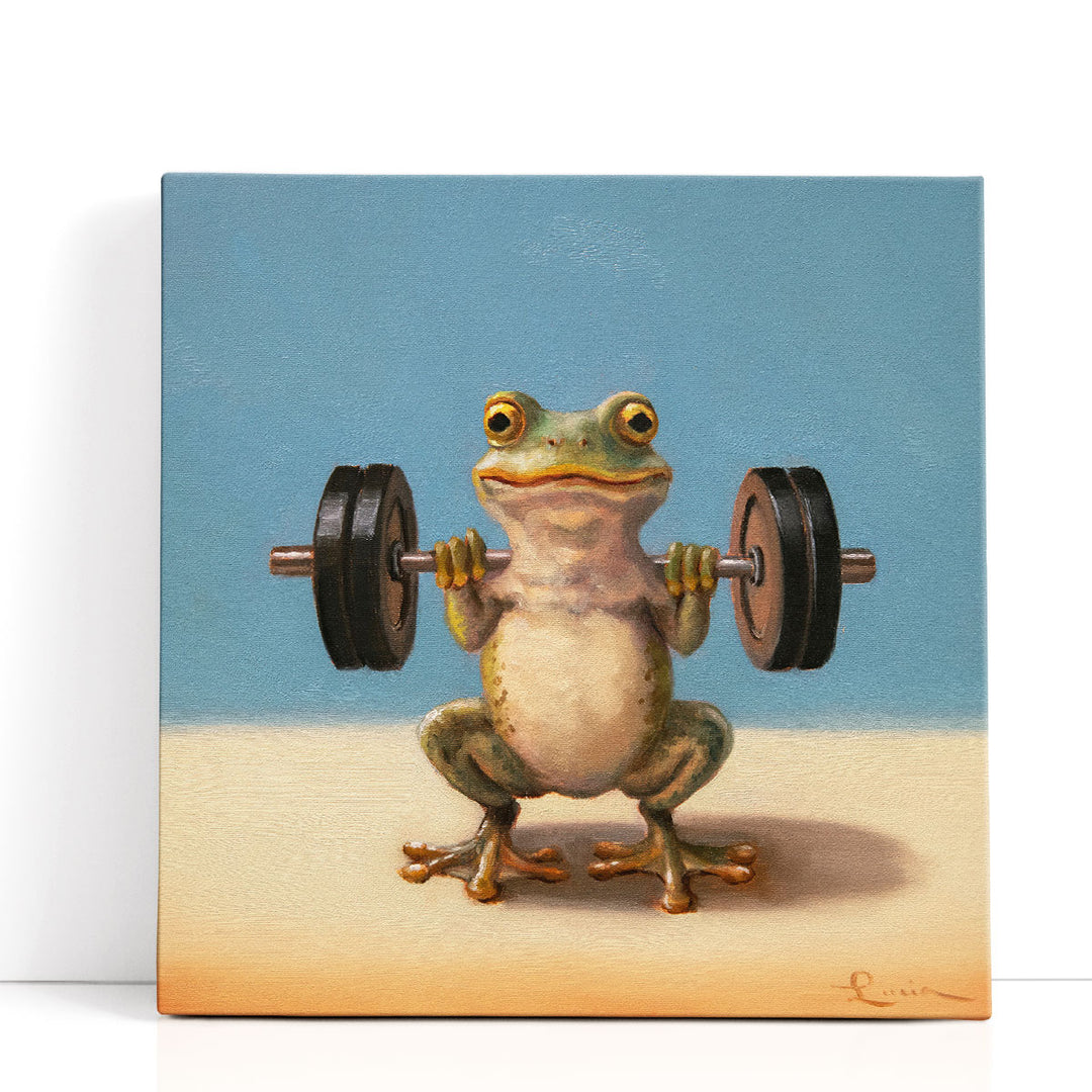 Gym Frog Back Squat - Canvas Print Wall Art