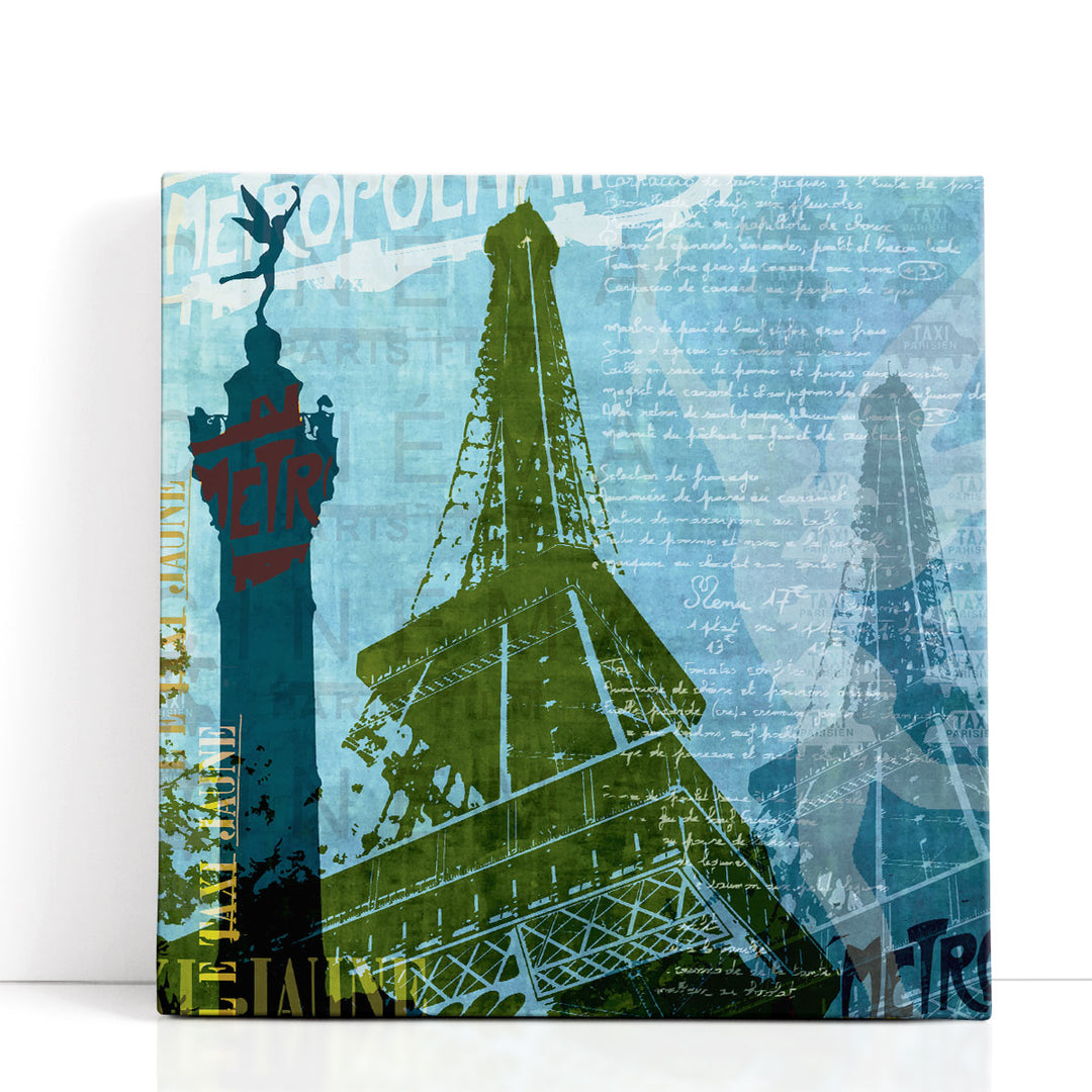 Paris French Blue - Canvas Print Wall Art