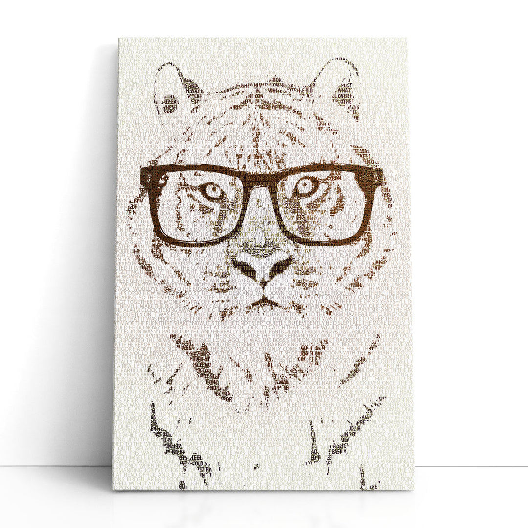 Hipster Tiger - Canvas Print Wall Art