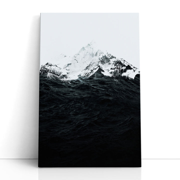 Those Waves Were Like Mountains Black and White - Canvas Print Wall Art