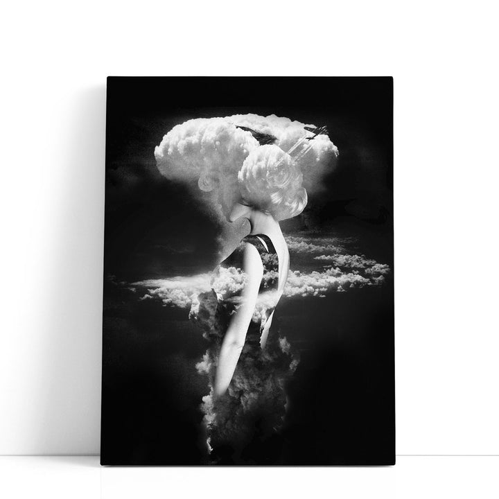 War Goddess Black and White - Canvas Print Wall Art