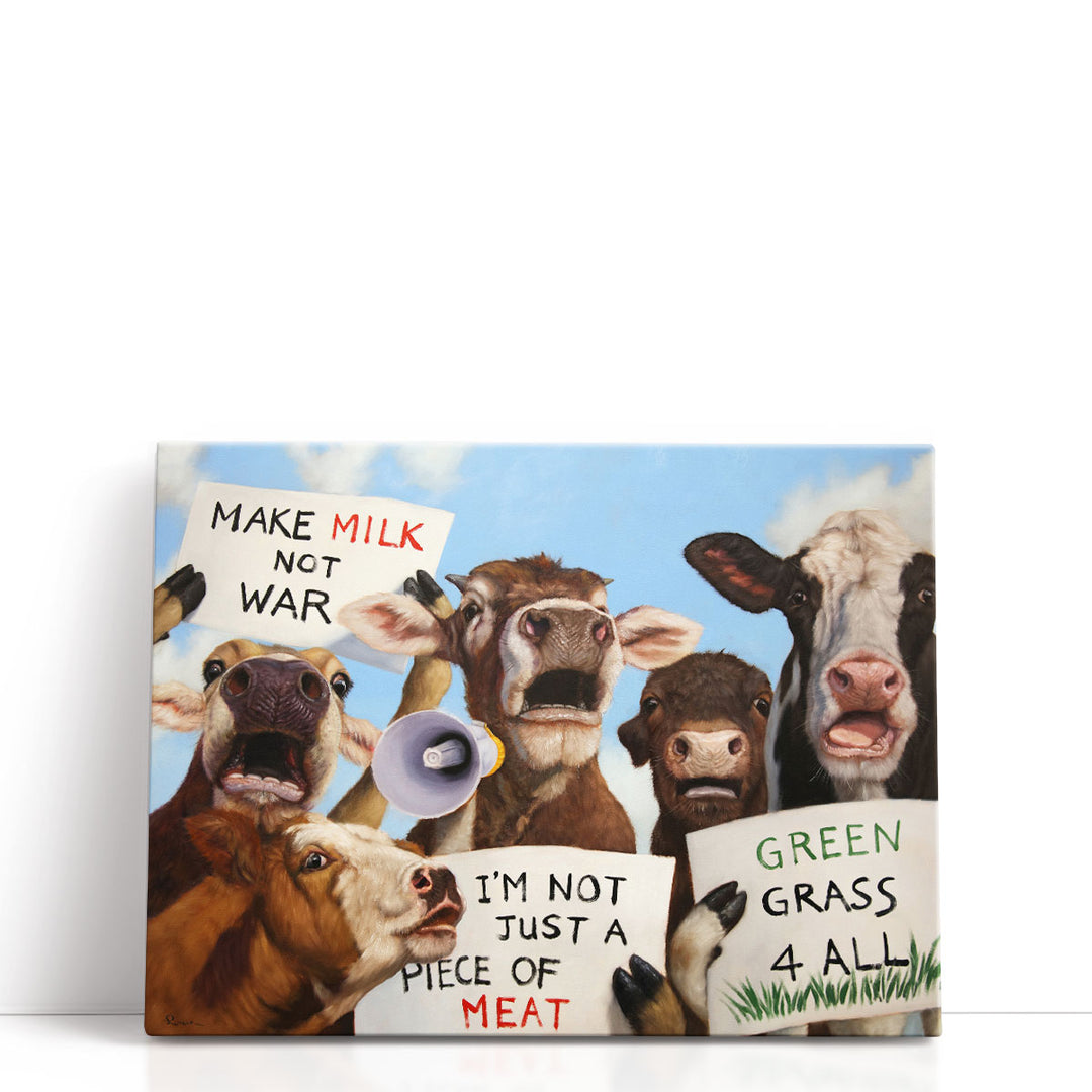 Political Moooovement - Canvas Print Wall Art