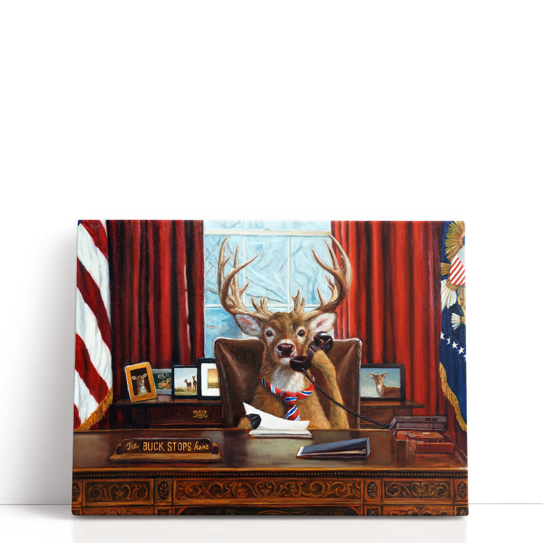 The Buck Stops Here - Canvas Print Wall Art