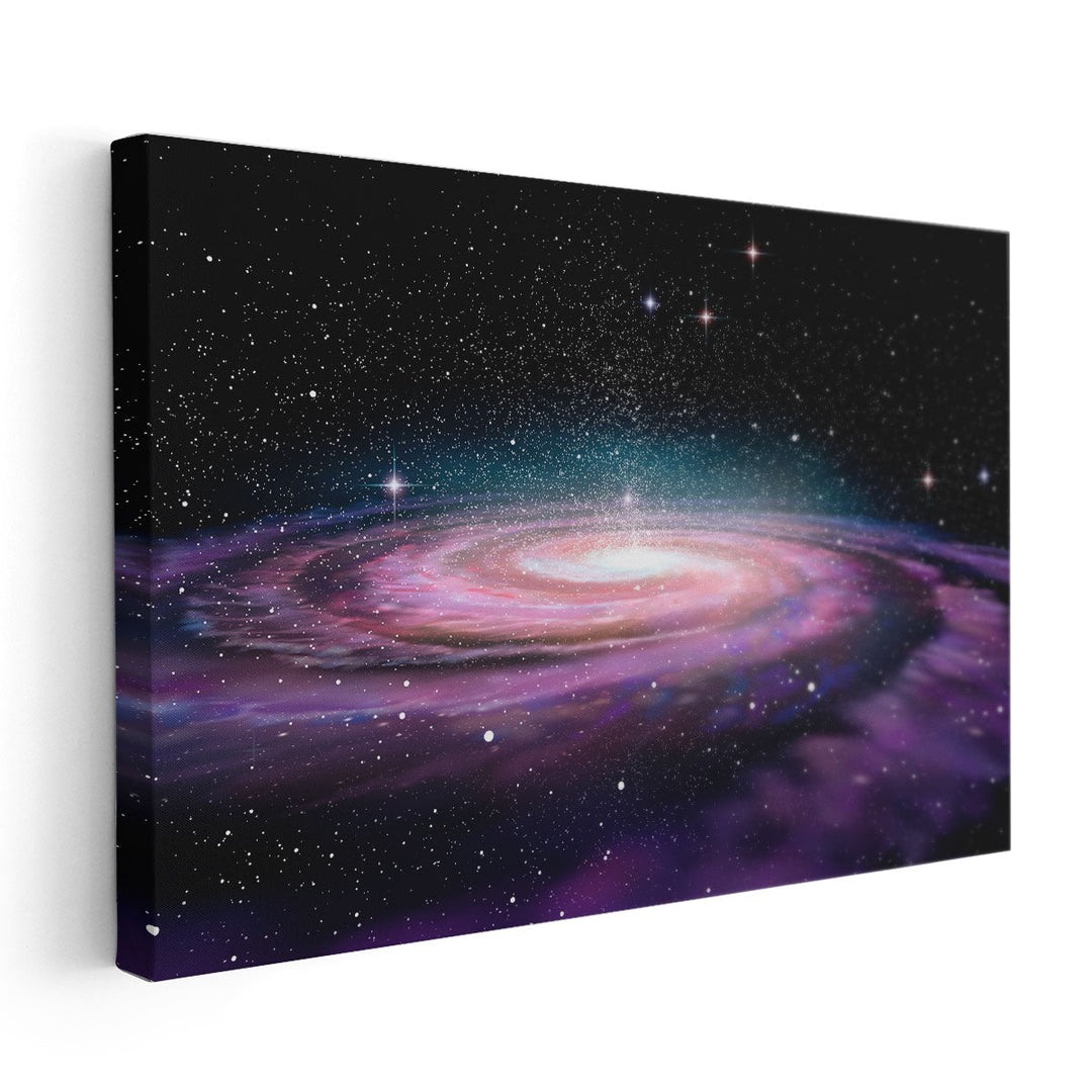 Andromeda Spiral Galaxy in Deep Space - Canvas Print Wall Art