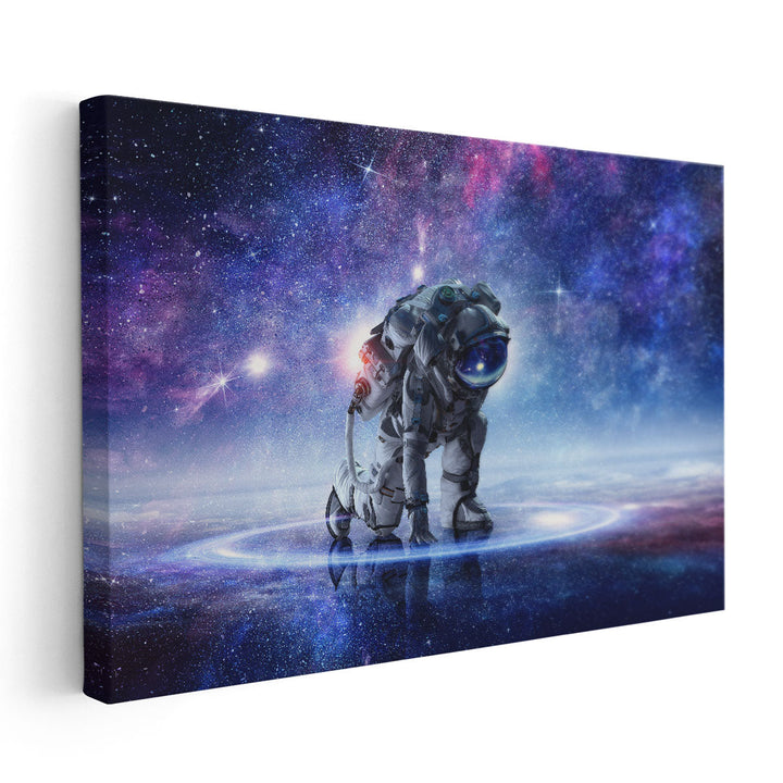 Astronaut Landing  on a Planet - Canvas Print Wall Art