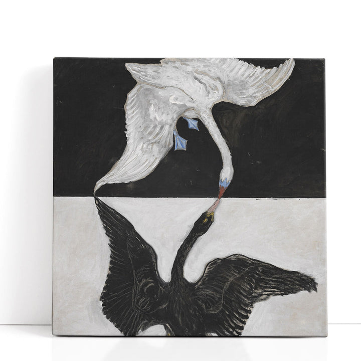 swan wall art – graceful black swan silhouette