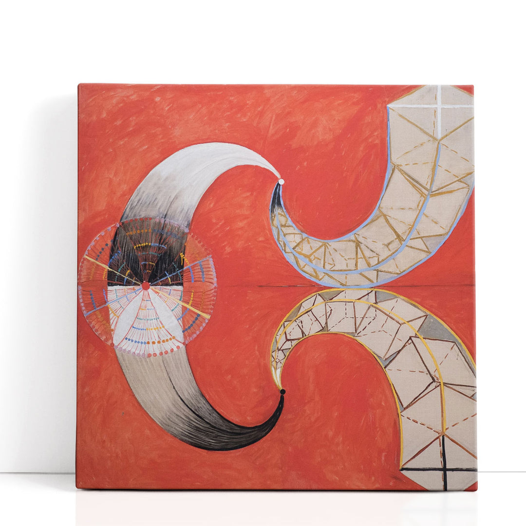 abstract art print – red brushstroke design