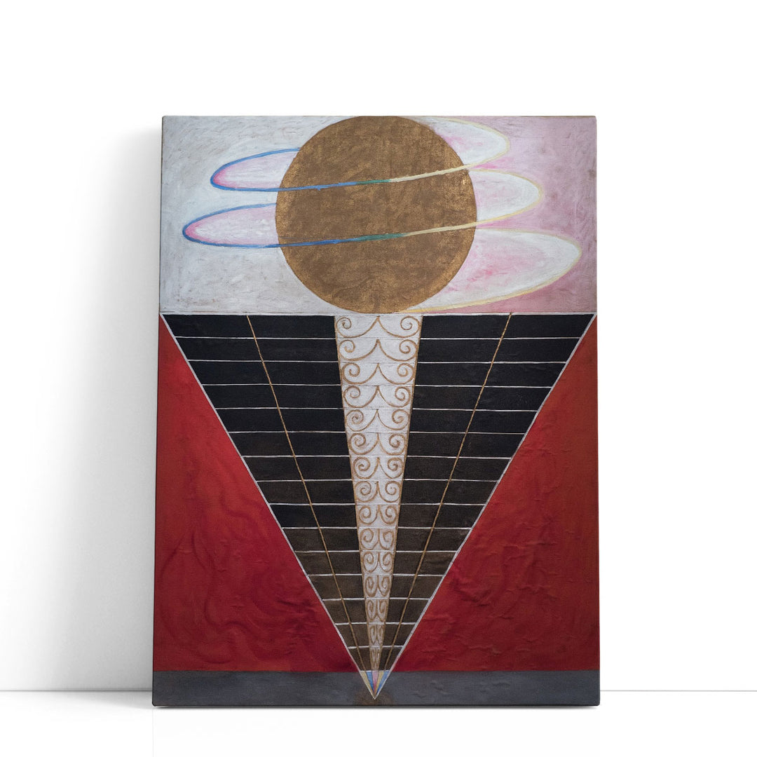  abstract geometric wall art – bold red and black shapes