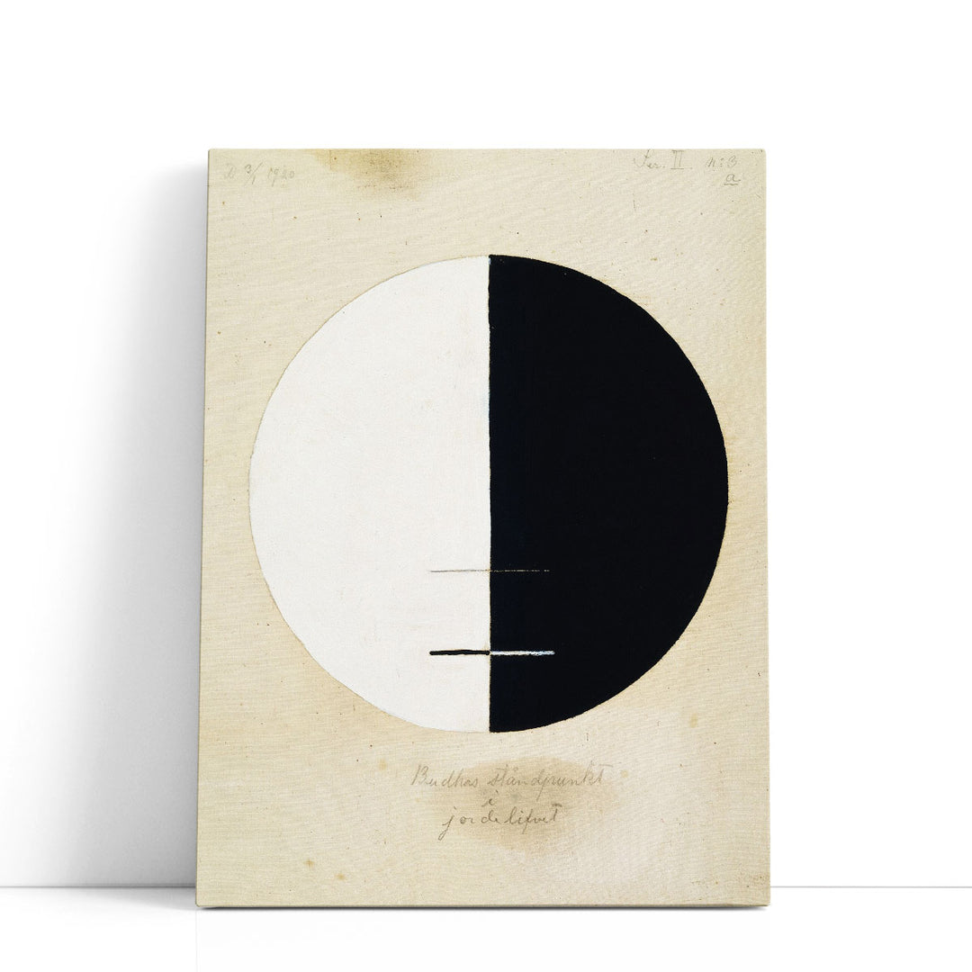 single circle abstract art – bold black 