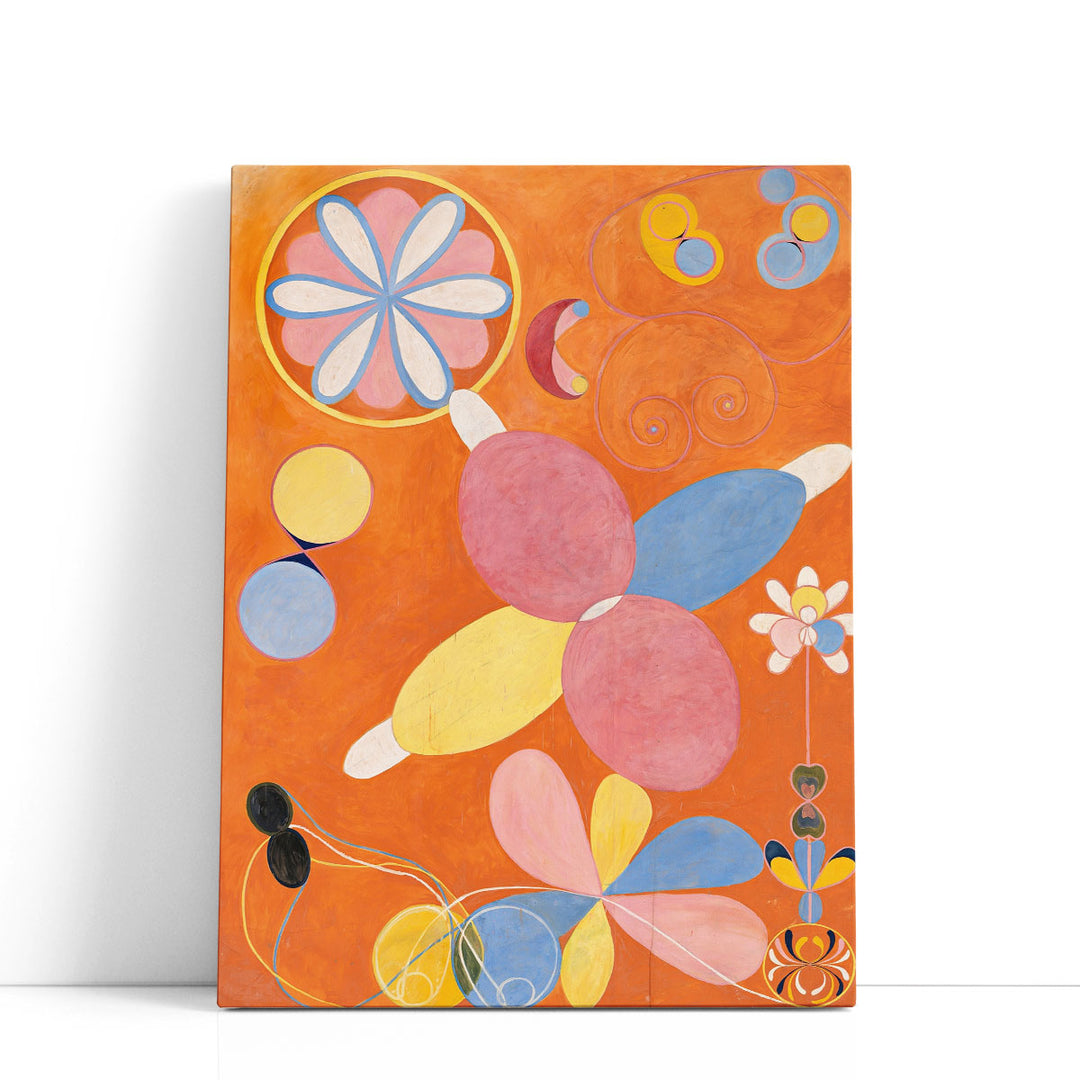geometric wall art – bold pink circle motif