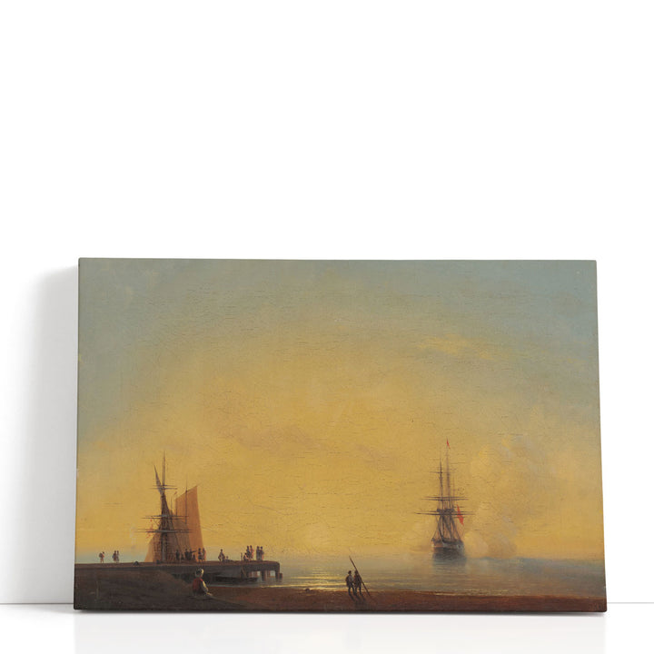Scenic sailboat sunset silhouette