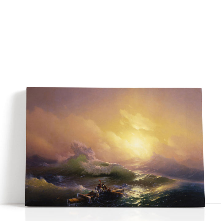sea wall art – people on wreckage 