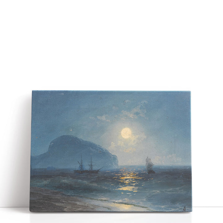 Moon Canvas Painting lunar glow bedroom art