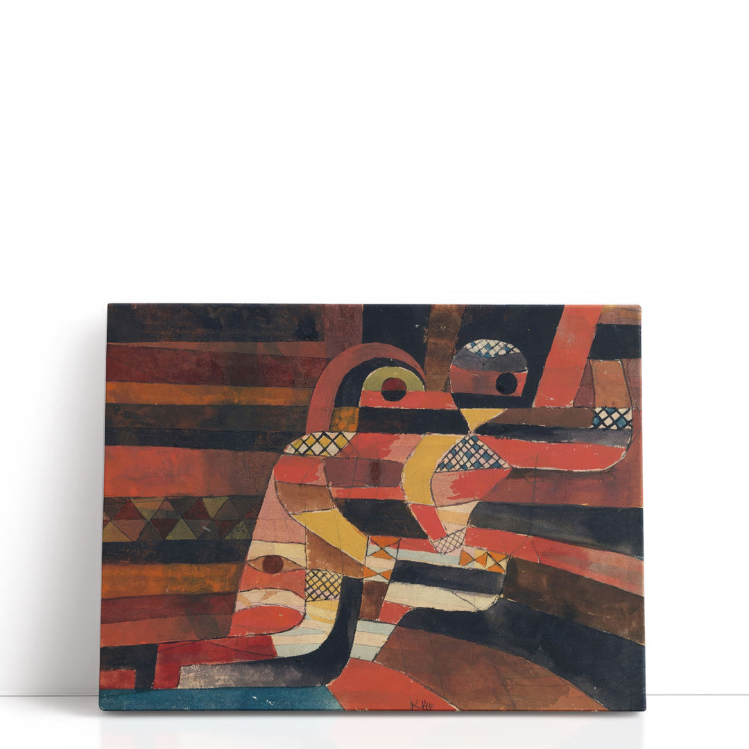 Action Abstract Canvas Wall Art dynamic red brown strokes