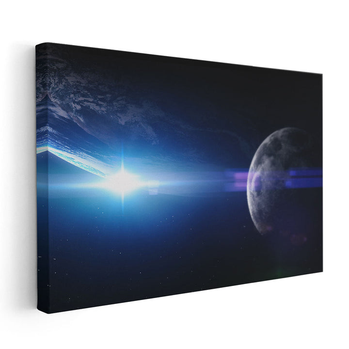 Earth in The Space - Canvas Print Wall Art