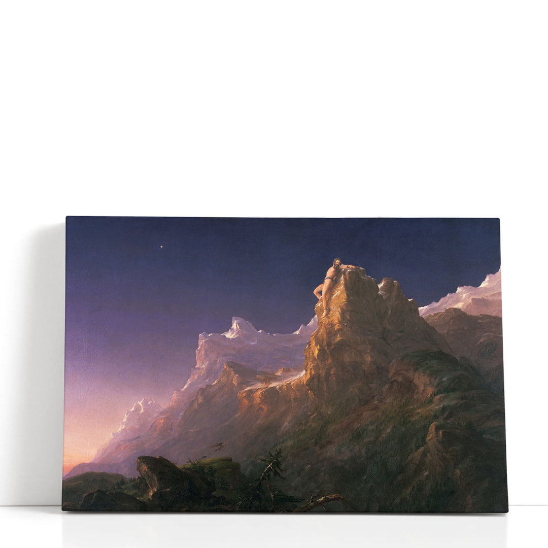 Brown Mountain Canvas Wall Art earthy peak silhouette