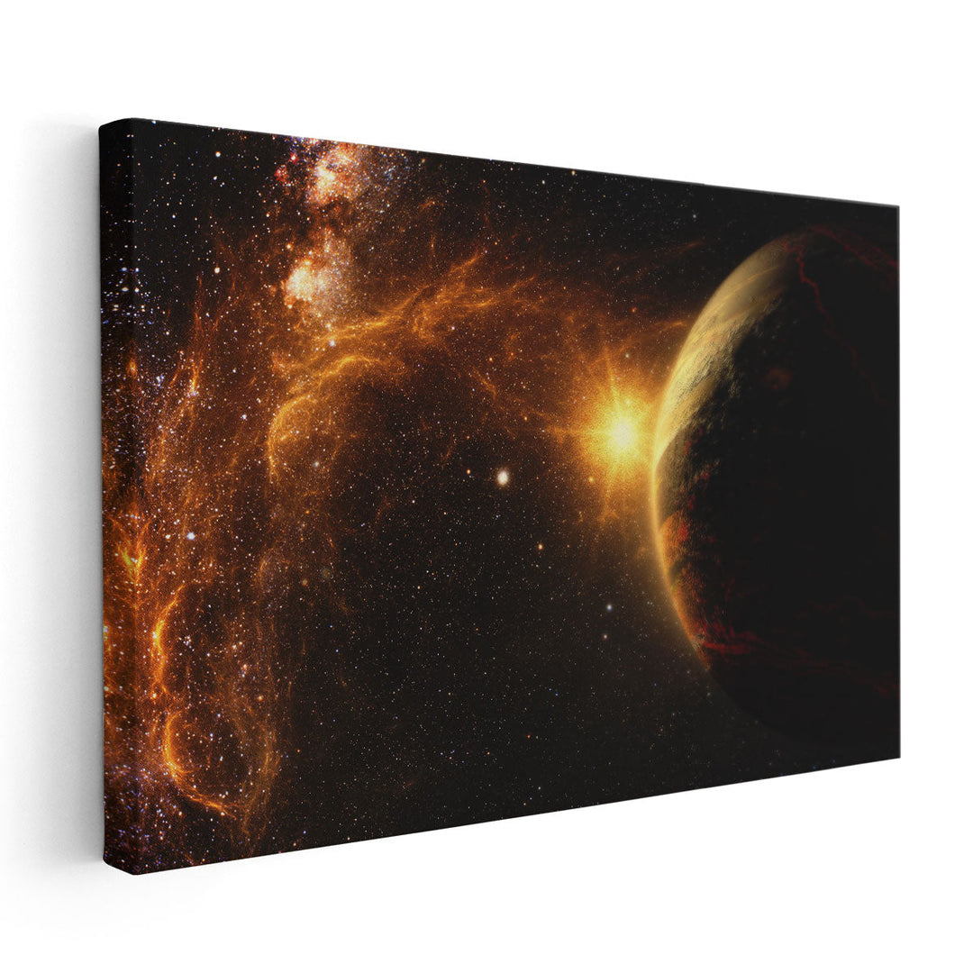 Exoplanet Exploration - Fantasy and Surreal Landscape - Canvas Print Wall Art