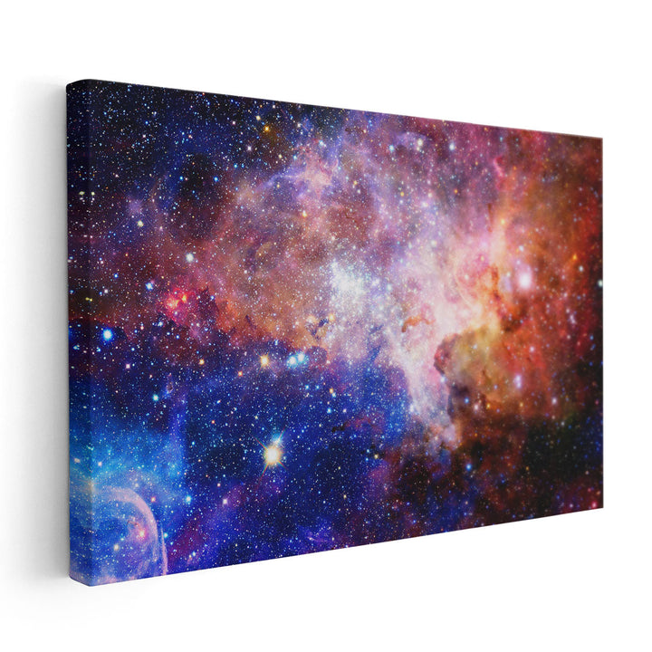 Nebula and Galaxies in Deep Space - Canvas Print Wall Art