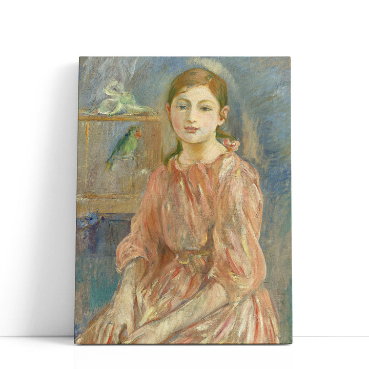 The Artist’s Daughter with a Parakeet, 1890 - Canvas Print Wall Art