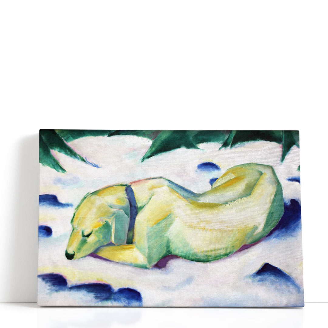 Expressionist dog canvas portrait abstract