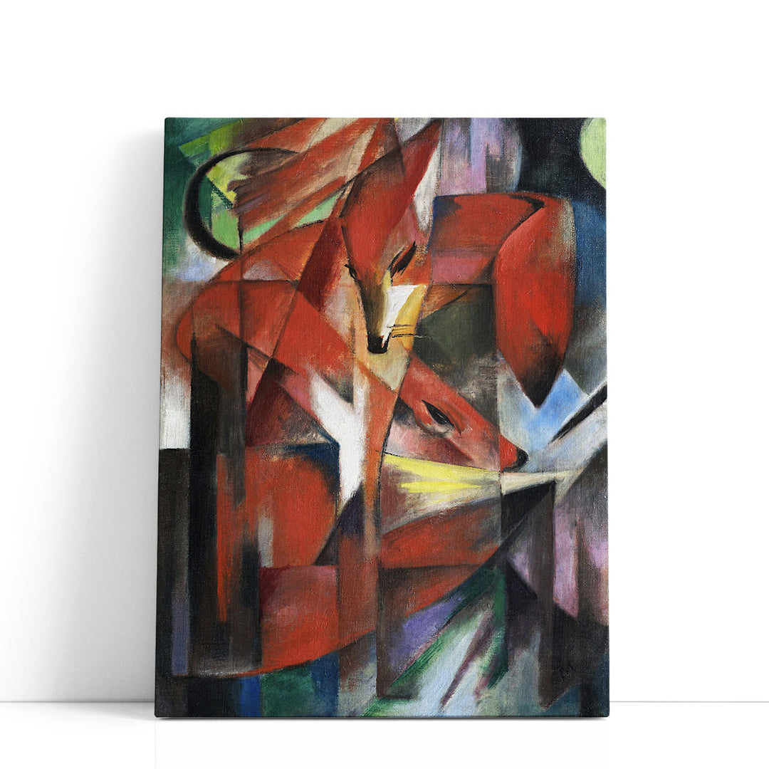 Red Animal Prints Wall Art bold fox portrait